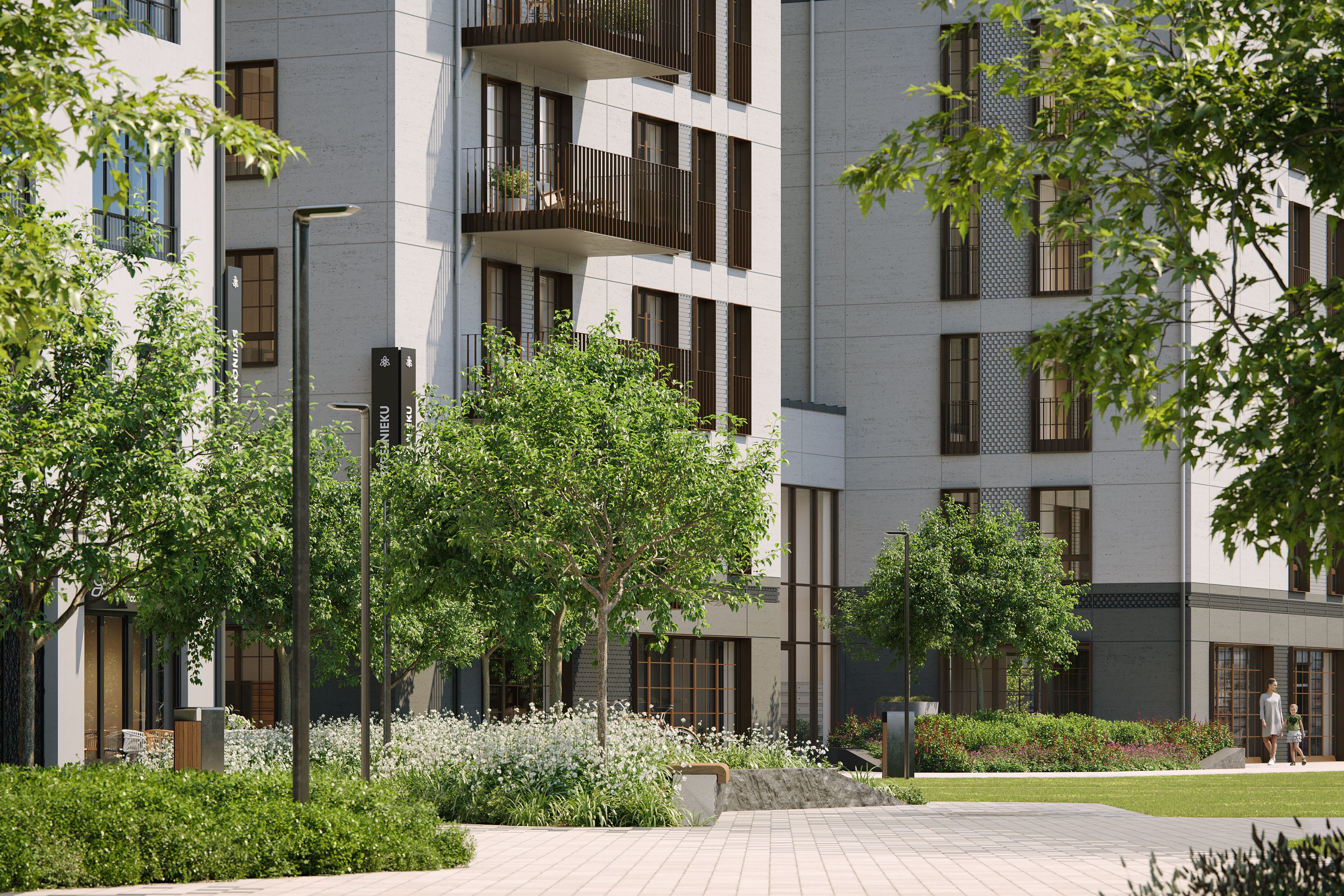 Ekspluatācijā nodots jaunais Magdelēnas kvartāla īres nams Klusajā centrā.